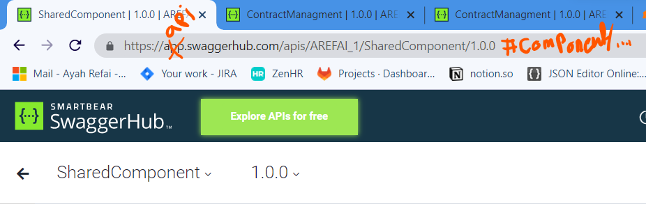 screenshot from swagger website